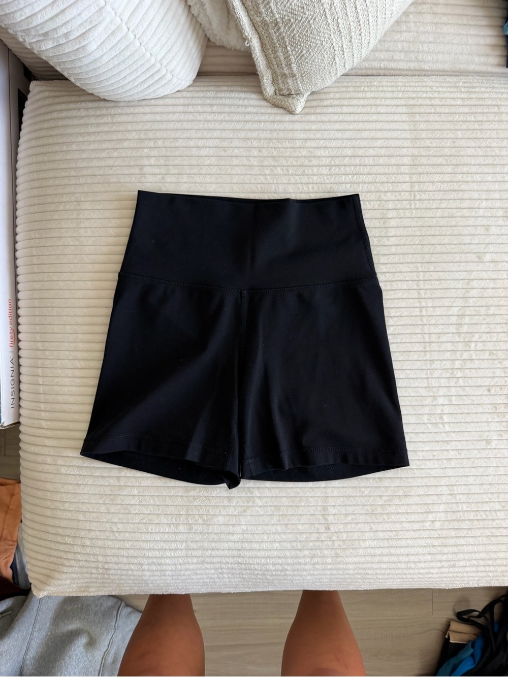 High-Waist Black Women’s Active Shorts